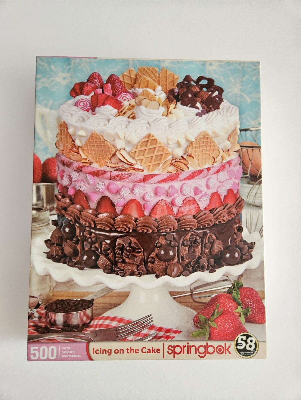 500-Piece Icing on the Cake Puzzle - Colorful Cake Jigsaw